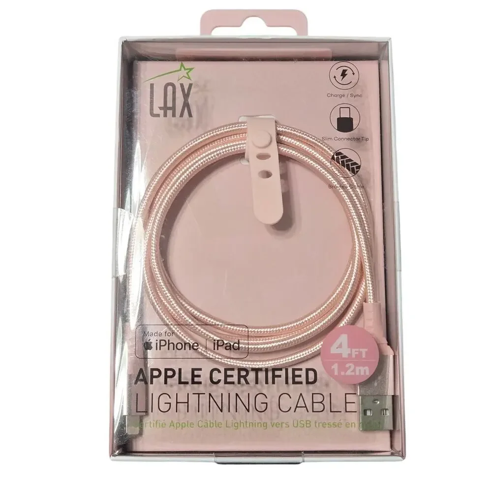 LAX Apple MFi-Certified Charge & Sync Lightning Cable